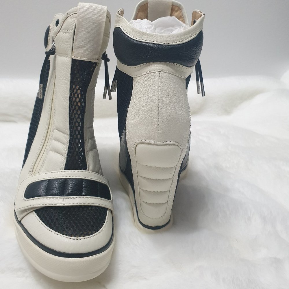 L.A.M.B  Lace Up Wedge Sneakers